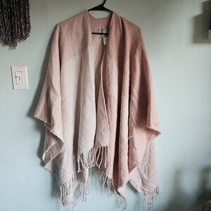 NWT Soia & Kyo Soia And Kyo Scarfigan Poncho Cape Light Pink and Beige